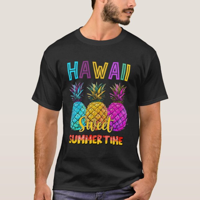 Camiseta Hawaii Sweet Summer Time Aple Luau Py (Frente)