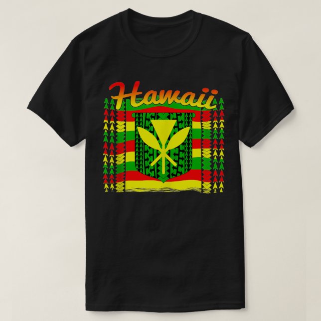 Camiseta Hawaii Tribal Kanaka Maoli (Frente do Design)