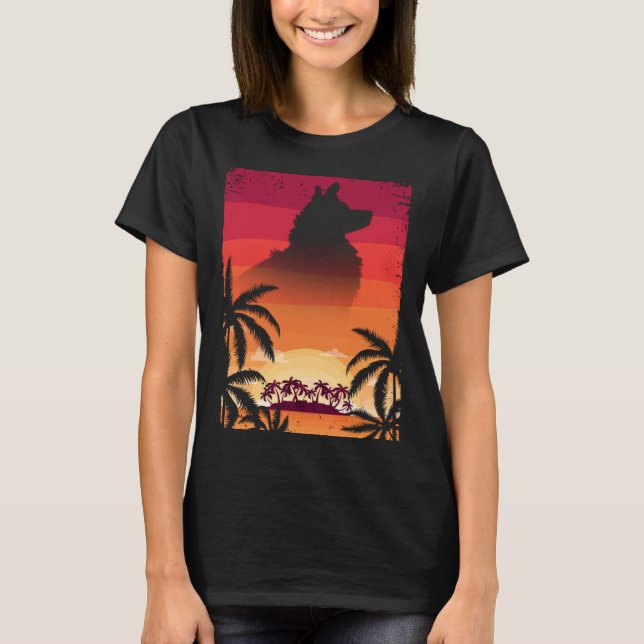 Camiseta Hawaii Vacation Border Collie  Border Collie (Frente)
