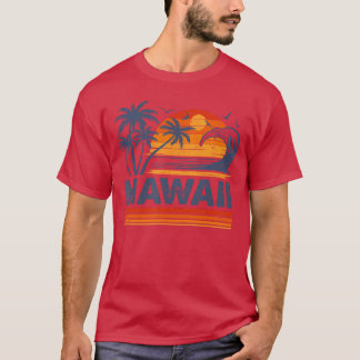 Camiseta Hawaii Vacation Sunset Cute 70S Vintage Retro Beac