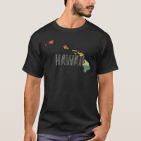 Hawaii Vintage Retro Sunset Colors Island