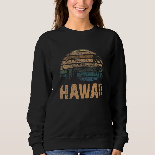 Camiseta Hawaii Vintage Sunset Distressed (Frente)