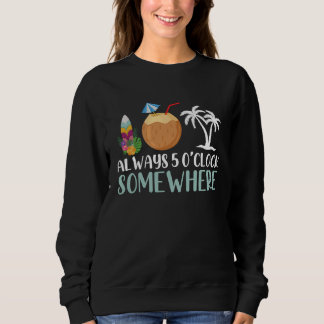 Camiseta Hawaiian Aloha Hawaii Always 5 O Clock Somewhere