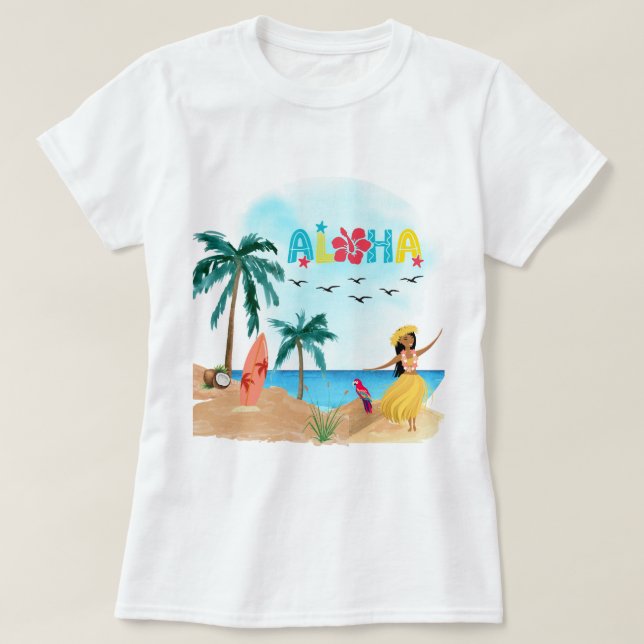 Camiseta Hawaiian Aloha Vibes Tote Bag (Frente do Design)