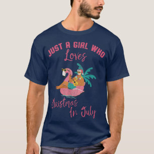 Camiseta Hawaiian Flamingo Apenas Uma Menina Que Ama O Nata