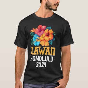 Camiseta Hawaiian Flowers Hibiscus Hawaii 2024 Honolulu Vac