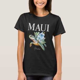 Camiseta Hawaiian Hibiscus Flowers Sea Turtles Maui Hawaii