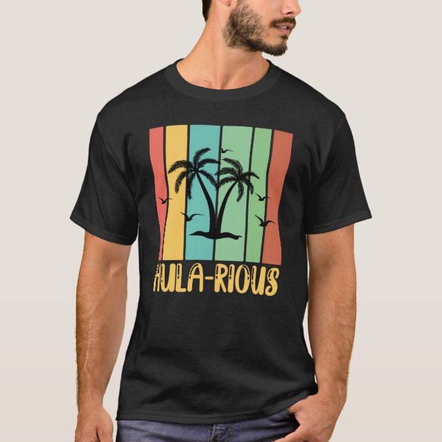 Camiseta Hawaiian Hula Rious Hilarious Hawaii Pineapple Tik (Frente)