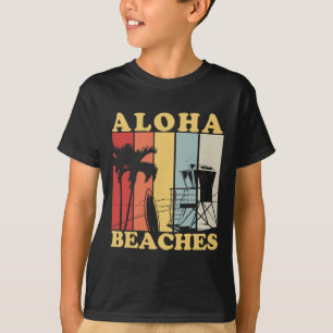 Camiseta Hawaiian Retro anos 80 Style Aloha Beaches Surf Va