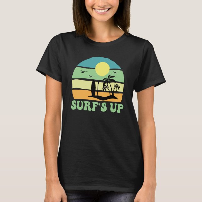 Camiseta Hawaiian Surfs Up Hawaii Pineapple Tiki (Frente)