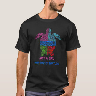 Camiseta Hawaiian Tie Dye Sea Turtle Womens V Neck
