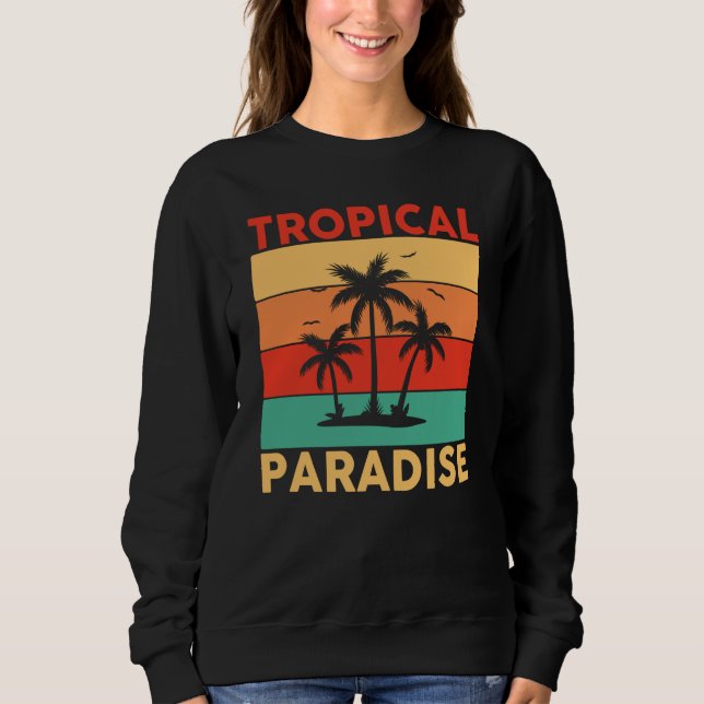 Camiseta Hawaiian Tropical Paradise Hawaii Pineapple Tiki (Frente)