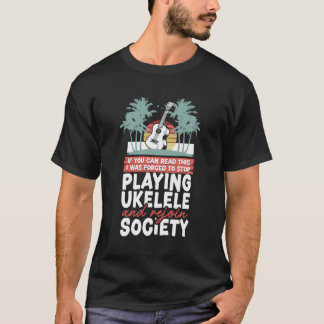 Camiseta Hawaiian Ukulele Uke Se Você Puder Ler Isto Eu Fui