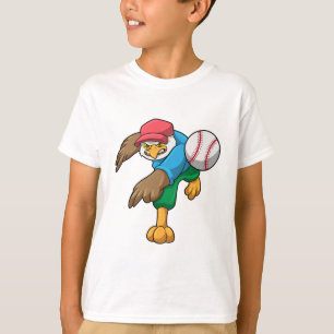 Camiseta Hawk no Baseball com o bastão de Baseball