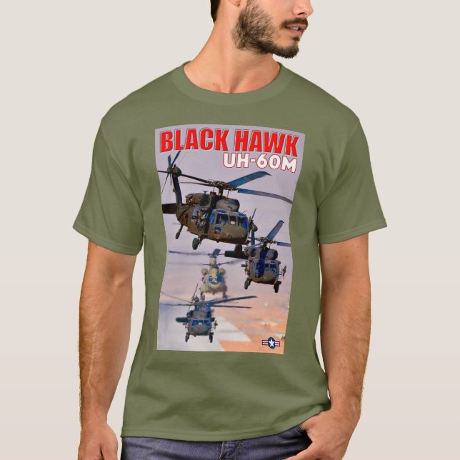 CAMISETA HAWK PRETO UH-60M (Frente)