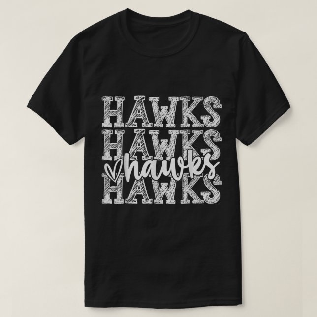 Camiseta Hawk School Spirit Veste Game Day Fan Esporte (Frente do Design)