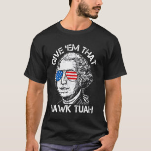 Camiseta Hawk Tuah Funny 2024 4º de julho Meme