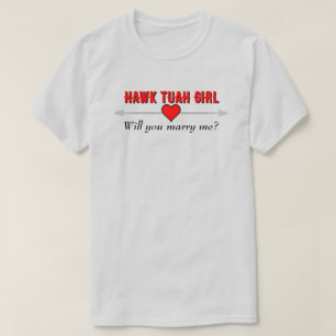 Camiseta Hawk Tuah Girl Me Casado Red Heart LT