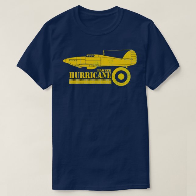 Camiseta Hawker Hurricane angustiado (Frente do Design)