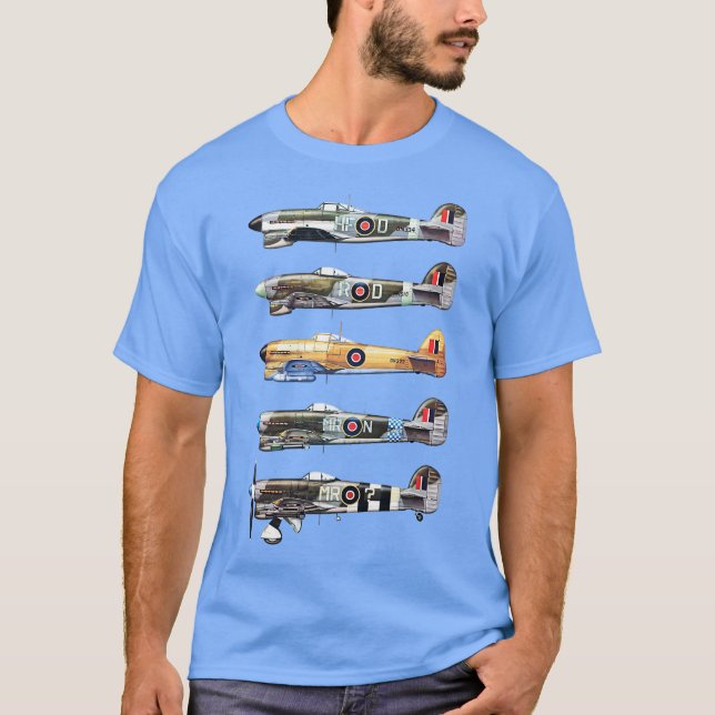 Camiseta Hawker Typhoon IB WWII Fighter (Frente)