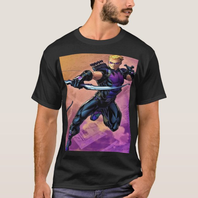 Camiseta Hawkeye Marvel Superhero Archer Precision  (Frente)