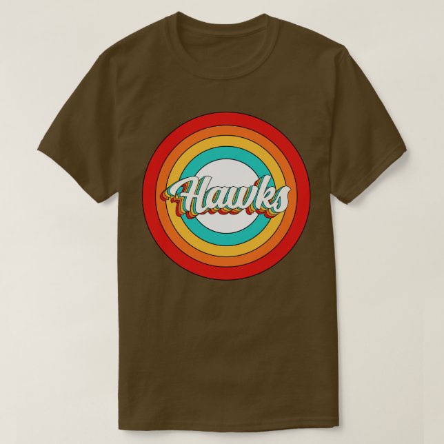 Camiseta Hawks Name Shirt Vintage Hawks Circle (Frente do Design)