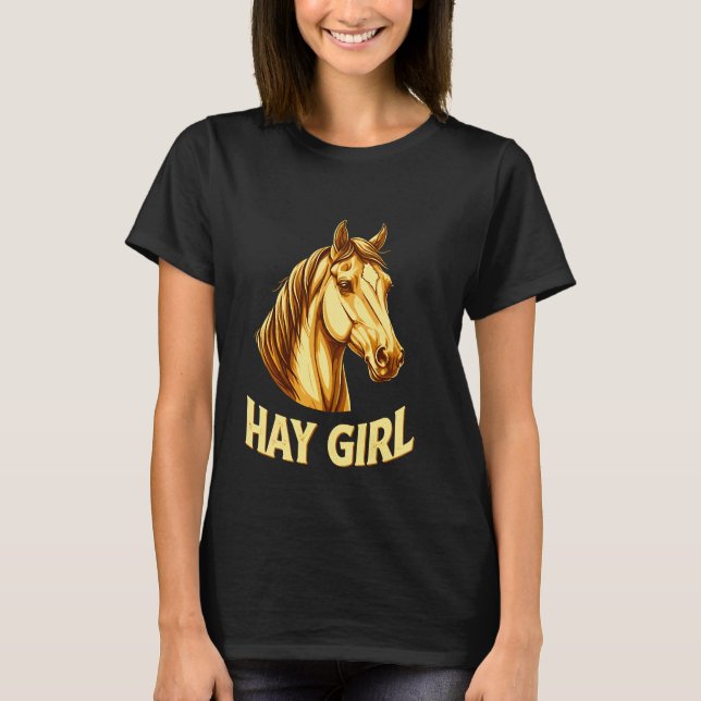 Camiseta Hay Girl Cute Horse (Frente)