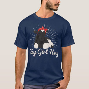 Camiseta Hay Girl Hay I Cattle Fazenda Cote Citação I Farme