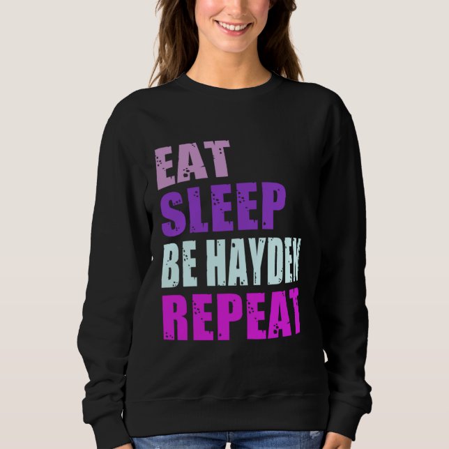 Camiseta Hayden Eat Sleep Be Repeat Hayden (Frente)