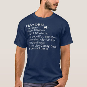 Camiseta Hayden Nome Hayden Definição Hayden Nome feminino