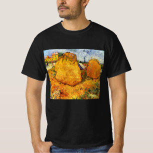 Camiseta Haystacks em Provença por Vincent van Gogh