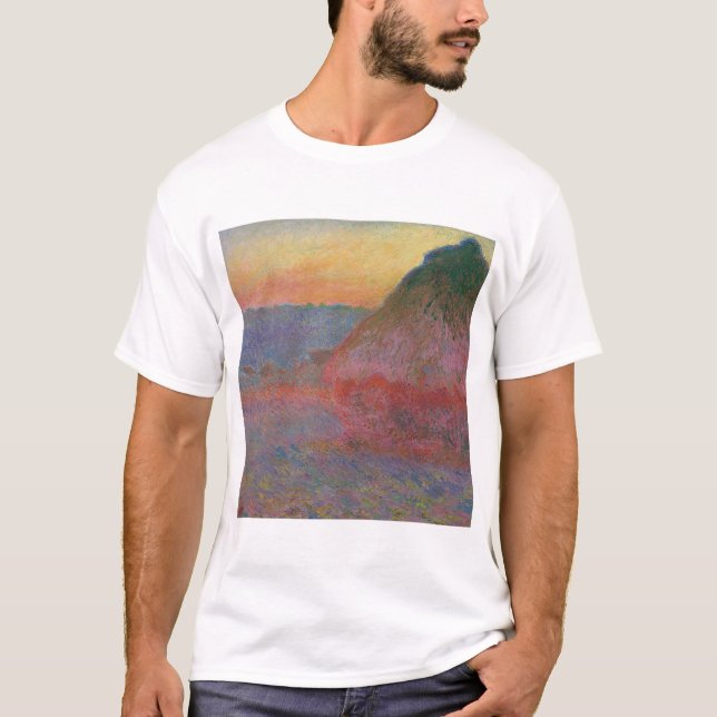 Camiseta Haystacks (por Claude Monet) (Frente)