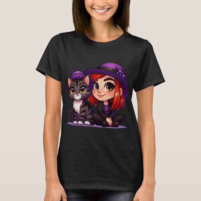 Camiseta Haze Roxo de Tabby (Frente)
