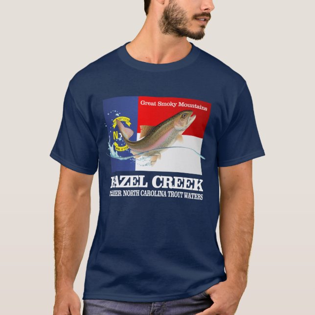 Camiseta Hazel Creek (Águas-Trutas Premier) (Frente)