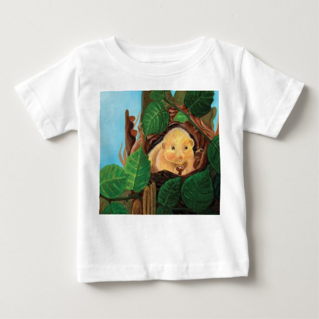 Camiseta Hazel dormouse comendo avelã (Frente)