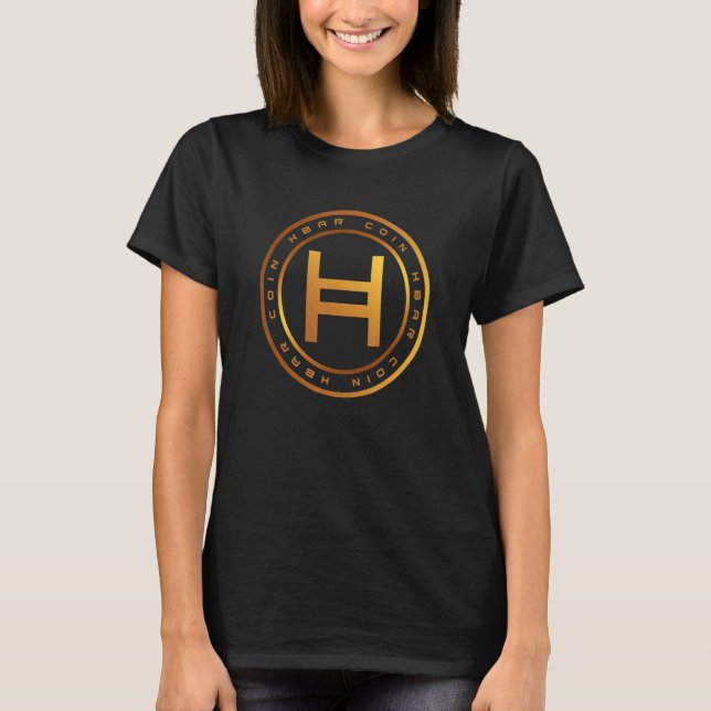 Camiseta HBAR criptografar HODL Digital Money Token Hedera  (Frente)