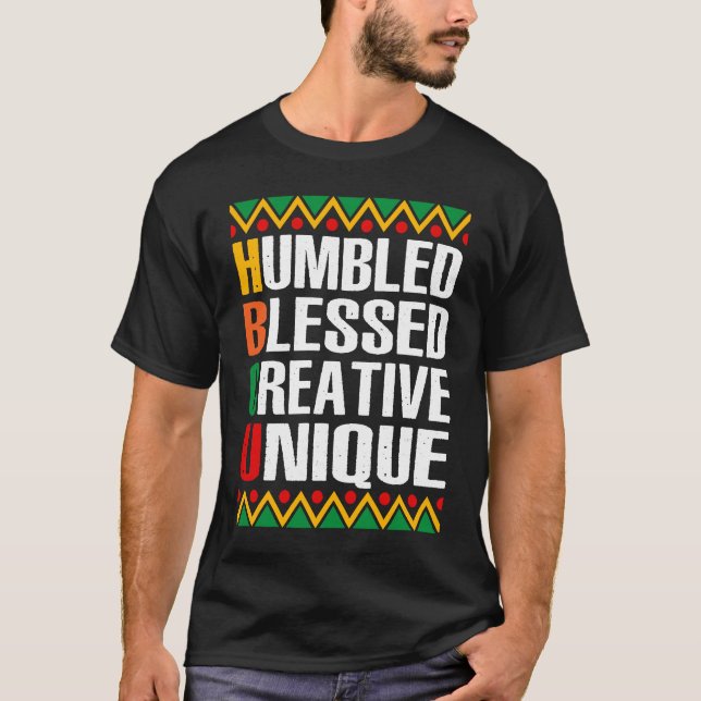 Camiseta HBCU African Humbled Blessed Creative Unique Histo (Frente)