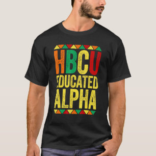 Camiseta Hbcu Educado Alfa Histórico Preto