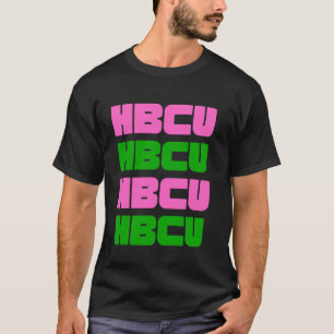 Camiseta HBCU Faculdade Negra Histórica Rosa E Verde Uni