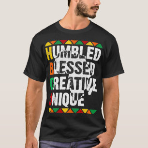 Camiseta HBCU Humilhou Abençoada Colégio Afro Único Criativ