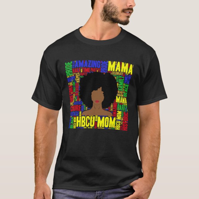 Camiseta HBCU Mom Mama Afro (Frente)