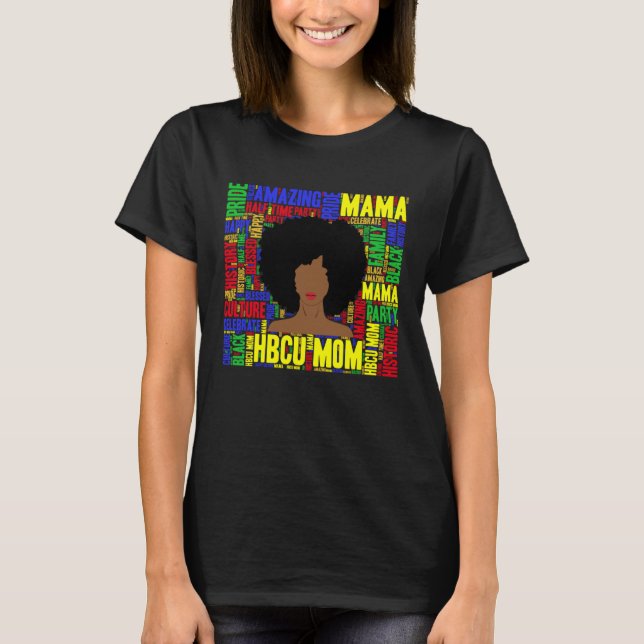 Camiseta HBCU Mom Mama Afro (Frente)