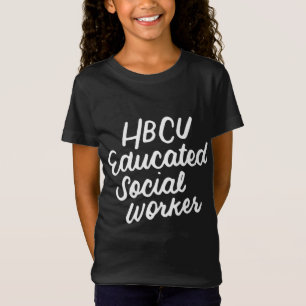 Camiseta HBCU Trabalhador Social Educado Histórico Negro Mê