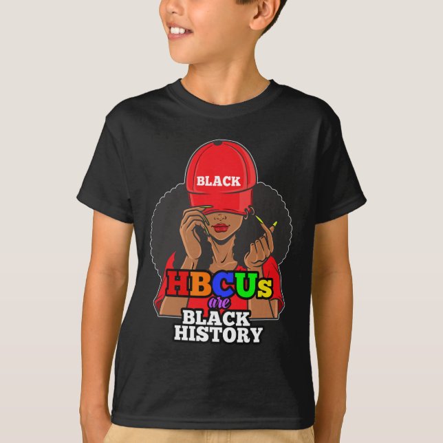Camiseta Hbcus São Mês Da História Negra Mulher Negra Afro  (Frente)