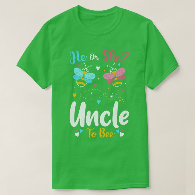 Camiseta He and She Uncle To Bee Keeper Of The Gender Revea (Frente do Design)