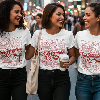 Camiseta He Is Risen Resurrection Ready Christian Easter Fa