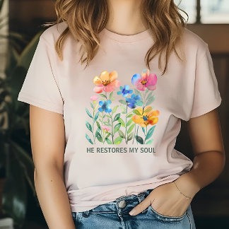 Camiseta He restores my soul
