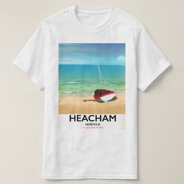 Camiseta Heacham Norfolk poster (Frente do Design)