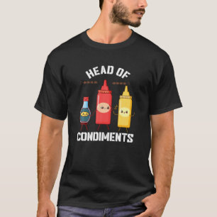 Camiseta Head Of Condiments Funny Ketchup Mustard Sauce BBQ