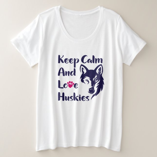 Camiseta Head Siberian Husky Vintage (Frente do Design)